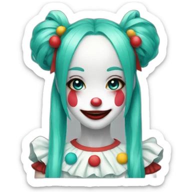 Miku-clown sticker