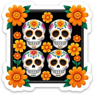 Mexican day of the dead sticker
