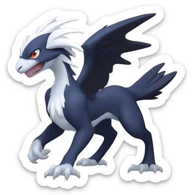 Edgy Cool Kawaii Baby Nargacuga-Absol-Pokémon Full Body Detailed High Quality sticker