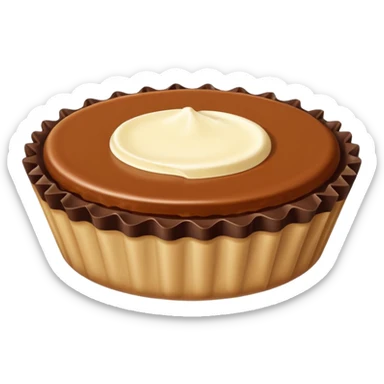 Reese’s peanut butter cup with white and milk chocolate  sticker