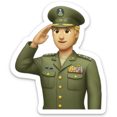 military salute sticker