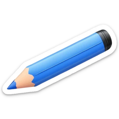 Create me a custom emoji with blue that says colored_crayon sticker