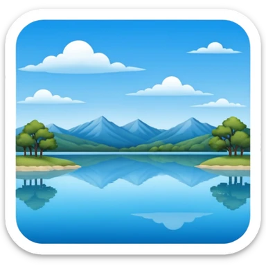 landscape lake in Texas sticker