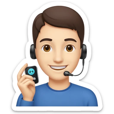 Un 😉 con audios puestos solo uno sticker