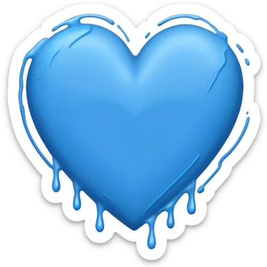 blue heart spray-painted like graffiti  sticker