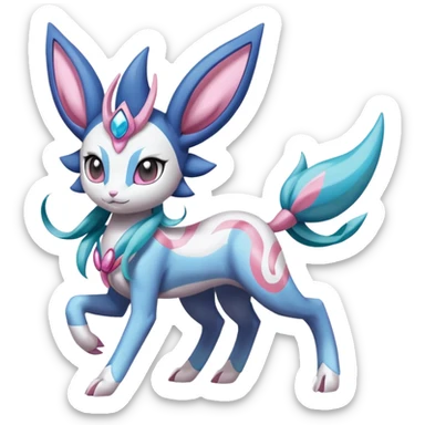 Meloetta-Sylveon-Dialga-Suicune-fusion sticker
