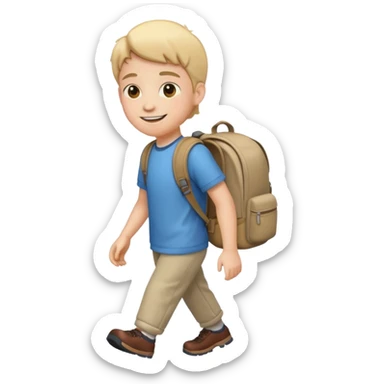 someone walking to school show school sticker