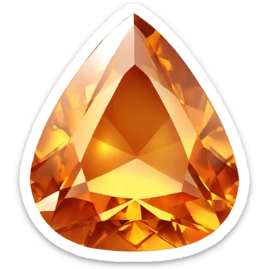 orange topaz gem sticker