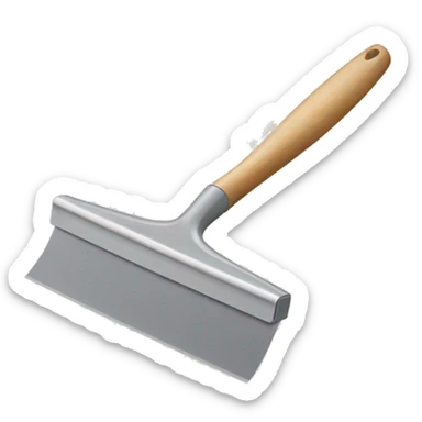 squeegee with long wooden handle sticker