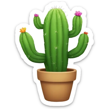 Rainbow cactus  sticker