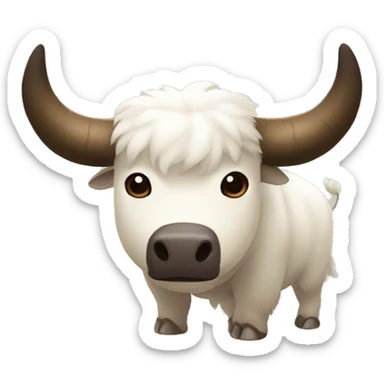 appa White flying bison from avatar the last airbender with brown fluffy arrow on forehead sticker