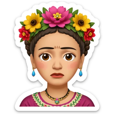 Frida Kahlo crying sticker
