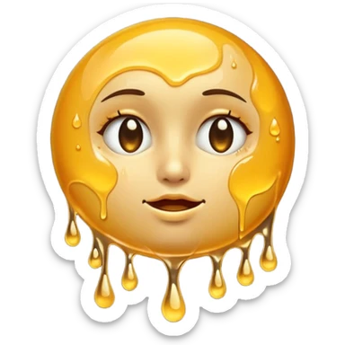 moon covered in honey without a face sticker