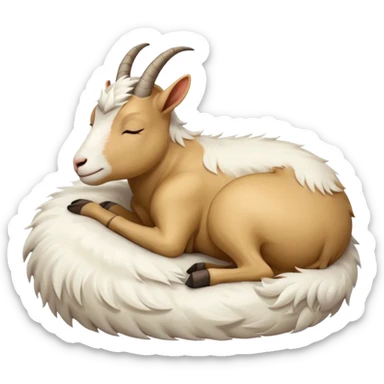 The sleeping goat sticker