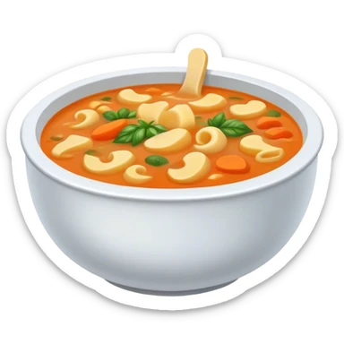 a giant bowl of soup sticker