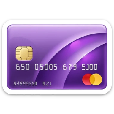 Purple gem credit card sticker