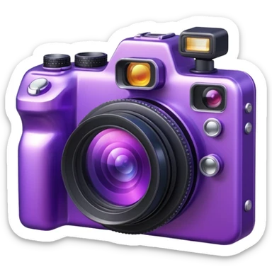Glitter Hot Camera Purple sticker