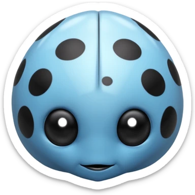 blue cute ladybug sticker