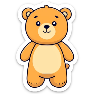 Teddy bear saying I love you  sticker