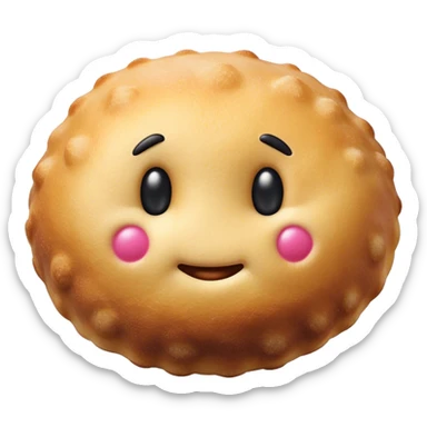 Cinematic Realistic Bu√±uelo Dessert Emoji, showcasing a fluffy, deep-fried dough ball dusted with sugar rendered with lifelike textures and warm, festive lighting. sticker