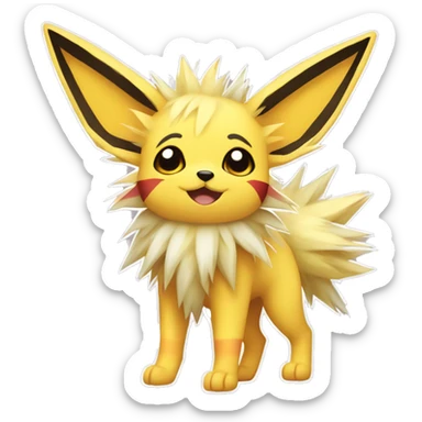 Jolteon with colorful stripes full body sticker