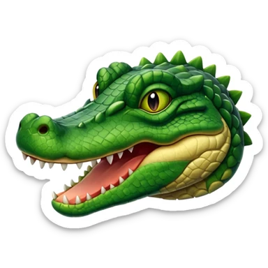 Realistic alligator head sticker