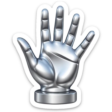 Jeff Koons style hand sculpture  sticker