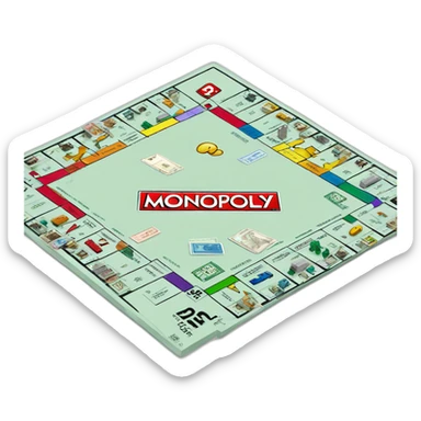 Monopoly board game sticker