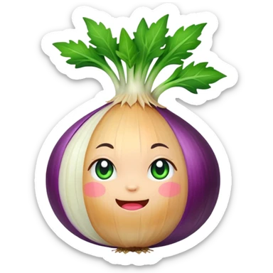 an onion chibi sticker