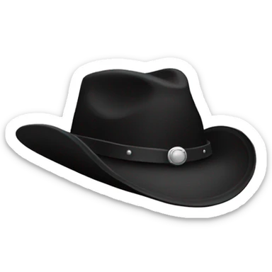 Western hat black sticker