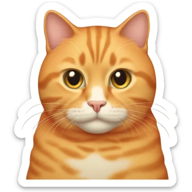 Orange cat fat sticker