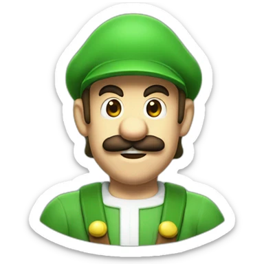Luigi from super Mario bros sticker