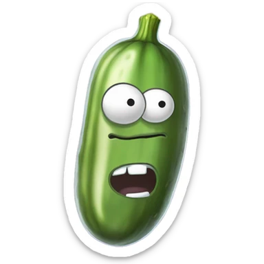 pickle rick from rick and morty but is an eggplant sticker