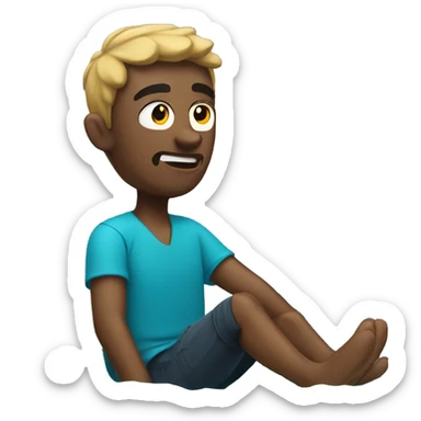 chill guy in sea sticker