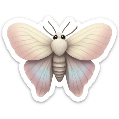 Pastel moth sticker