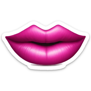 pink lipstick mark sticker