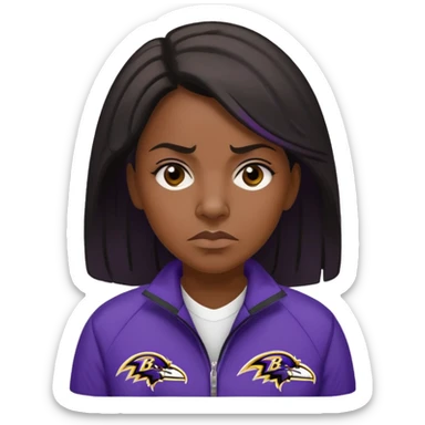 Female football coach Baltimore Ravens  sticker