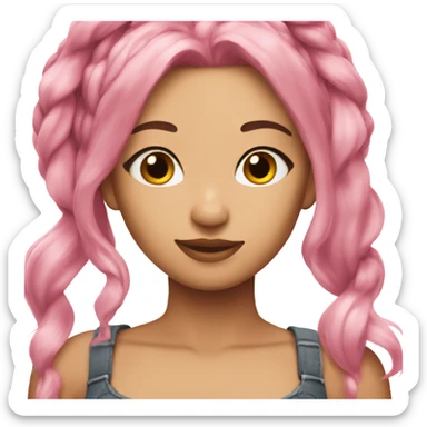 Pink hair Giselle Aespa  sticker