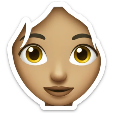 A girl with cucumber hiding the eyes and green wet hair sticker