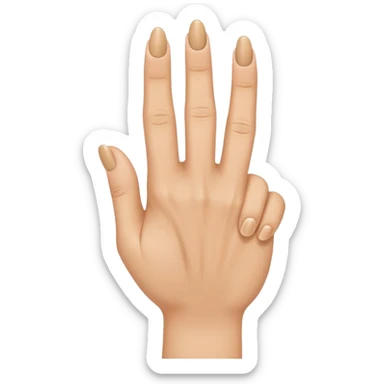 make me a hand emoji with the ring and middle finger sticking up on one hand sticker