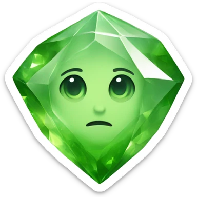 Peridot crystal  sticker