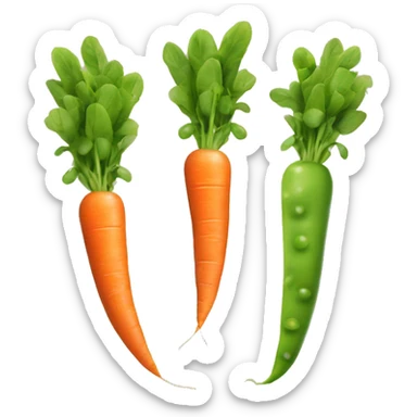peas and carrots sticker