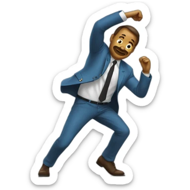 Un monsieur qui fait un dab  sticker