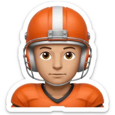 bald football player sticker