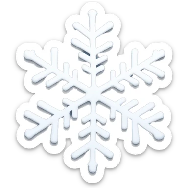 white snowflake  sticker