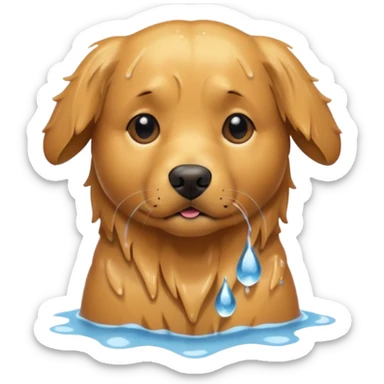 wet dog sticker
