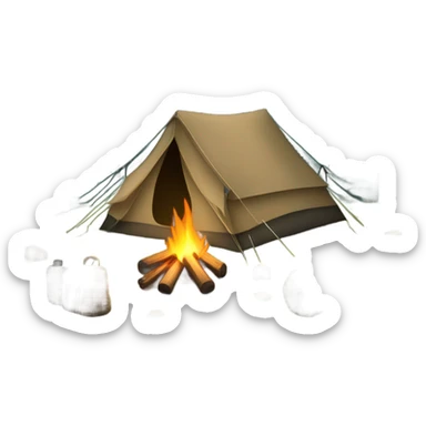 forest monuntains camping emoji sticker