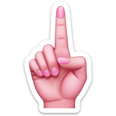 Pink hand middle finger  sticker