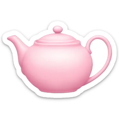 pastel pink teapot sticker