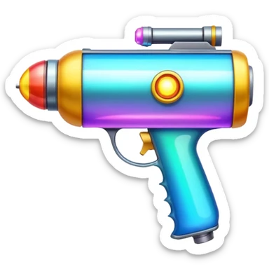 colorfulplasma ray gun sticker